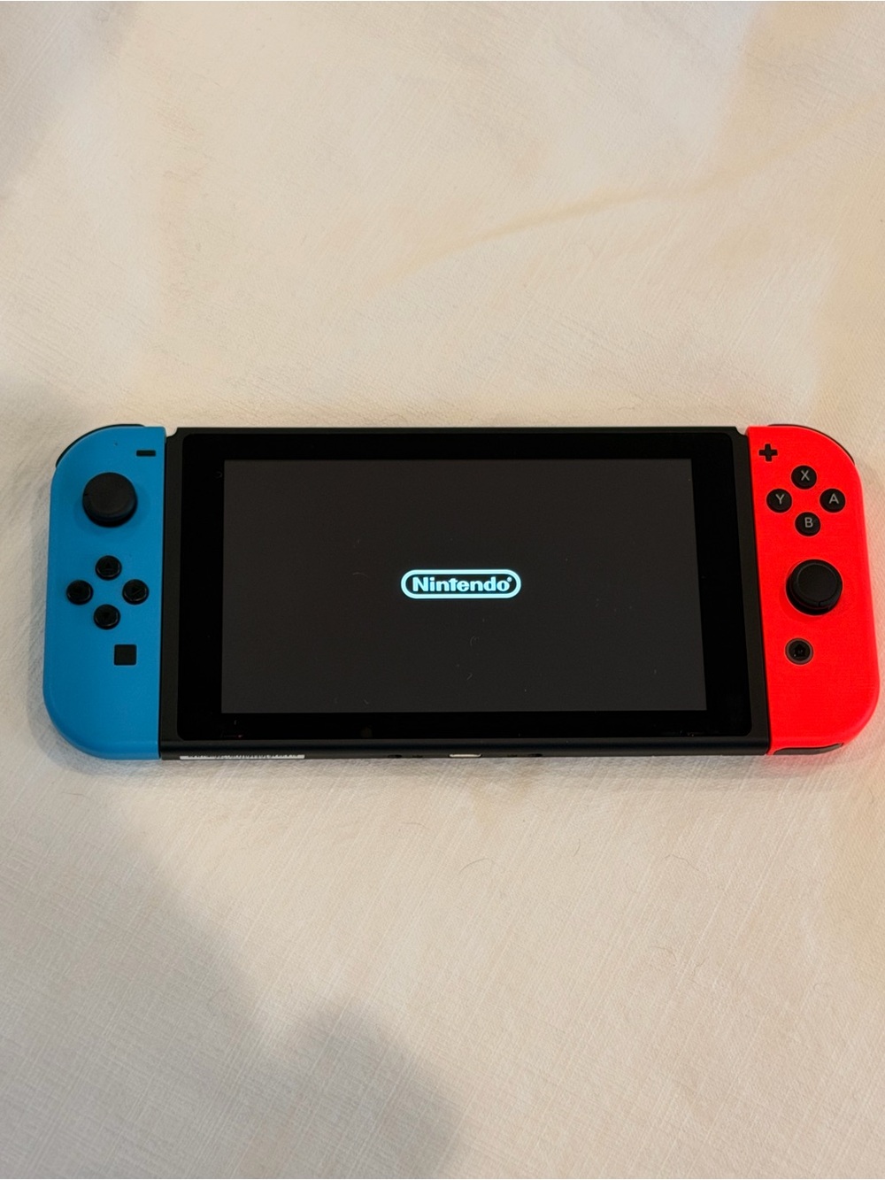 Nintendo Switch Console Blue/Red + Orange/Purple Controllers Bundle EUC